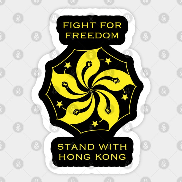 Fight For Freedom. Stand With Hong Kong Sticker by LittleElmDesigns